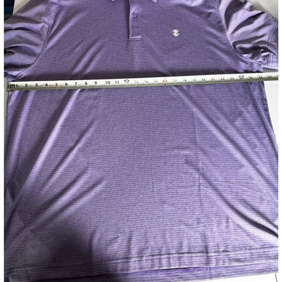 Izod Polo Shirt Mens Adult 2XL XXL Purple Logo Golf Lightweight Stretch - Picture 5 of 6